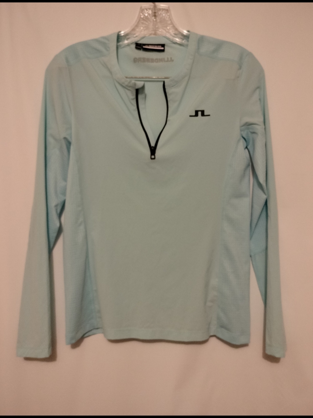 J.Lindeberg Mint Green Long Sleeve Athletic Top / 1/4 Zip